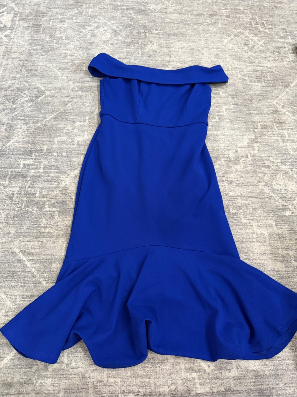 Off-Shoulder Royal Blue Mermaid Dress